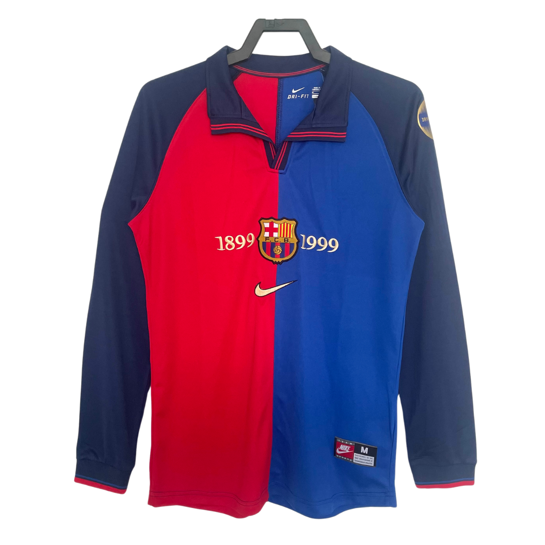 Barcelona 100 Years Anniversary Long Sleeve Home Shirt 1999