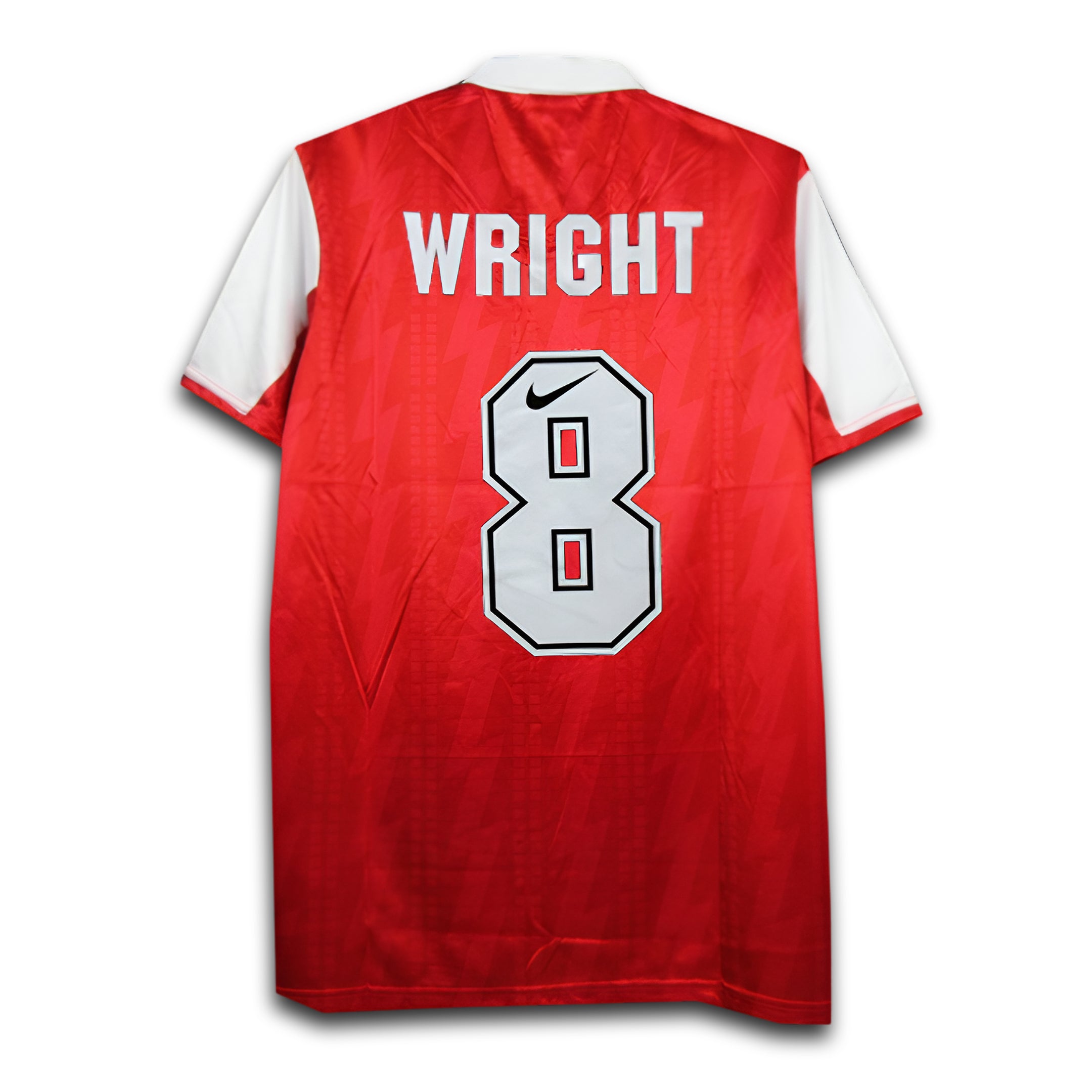 Red sports jersey with 'Wright' and number '8' on a white background