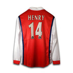 Red and white sports jersey with 'HENRY' and number '14' on a white background