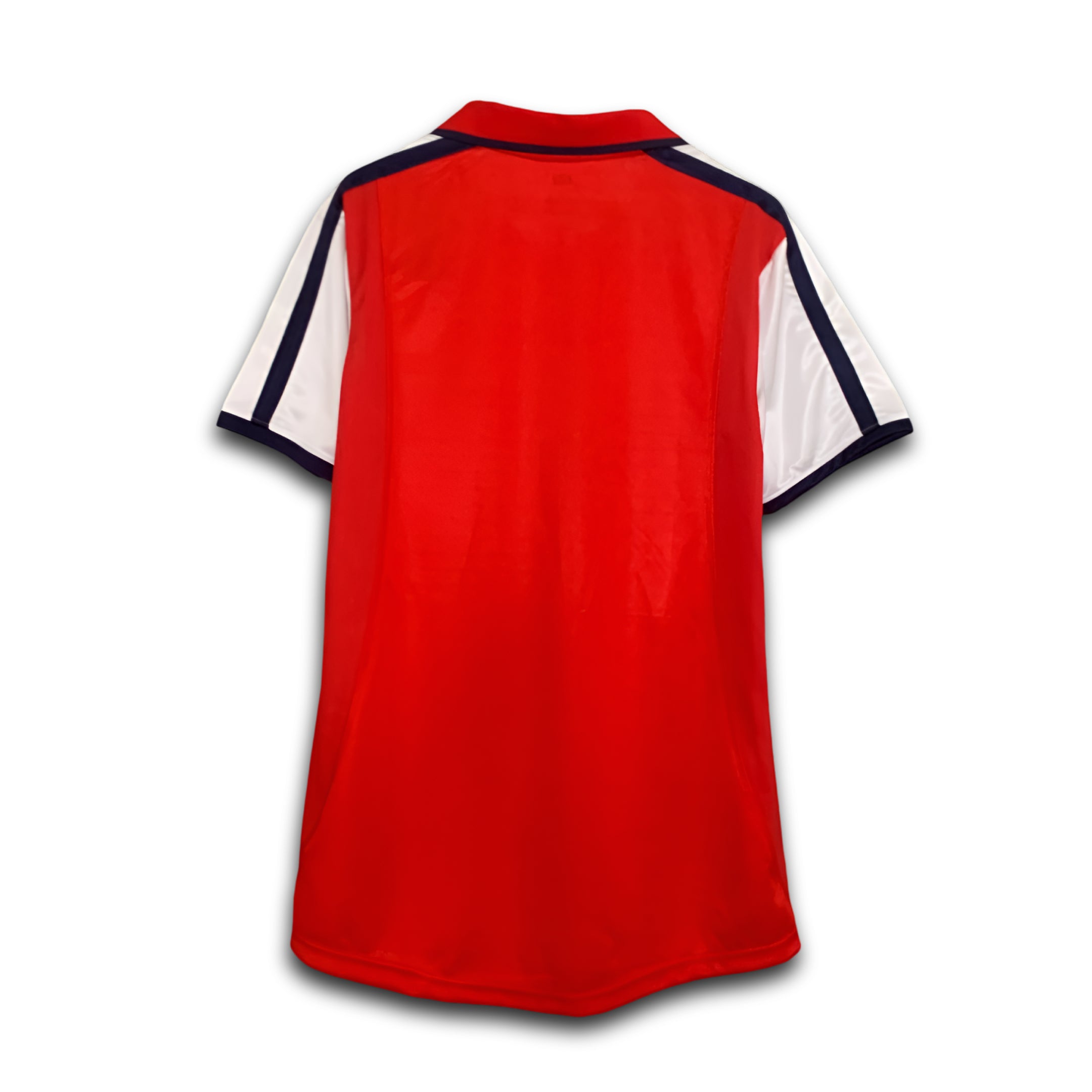Red Arsenal jersey with white and navy accents on a white background