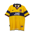 Yellow sports jersey with navy accents and JVC branding on a white background