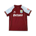 Aston Villa new season Premier League home shirt with sponsors on a white background.