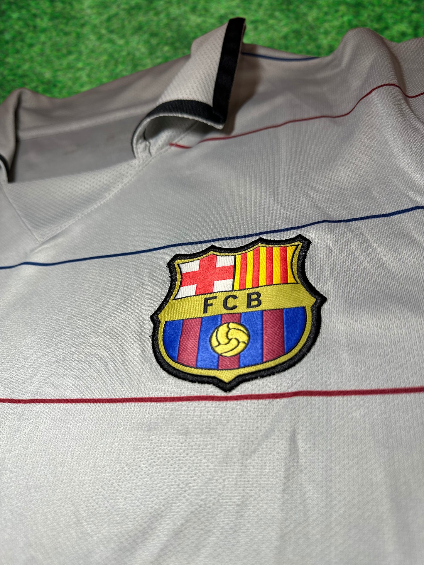 Barcelona 2003/04 Away Gray Shirt