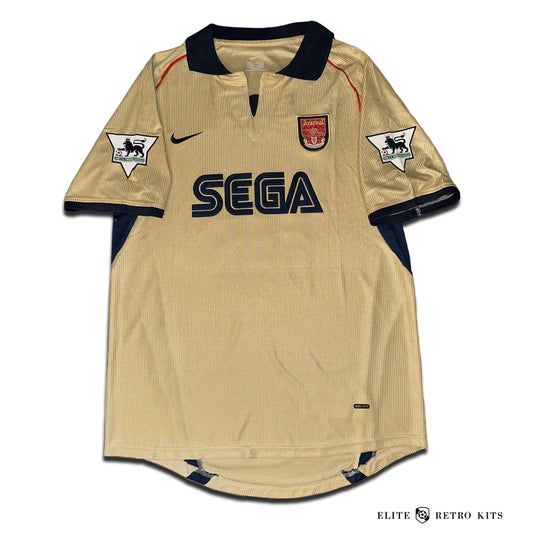 Arsenal 2001/02 Gold SEGA Away Shirt