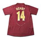 Henry 14 lettering on the back of this iconic retro football shirt.