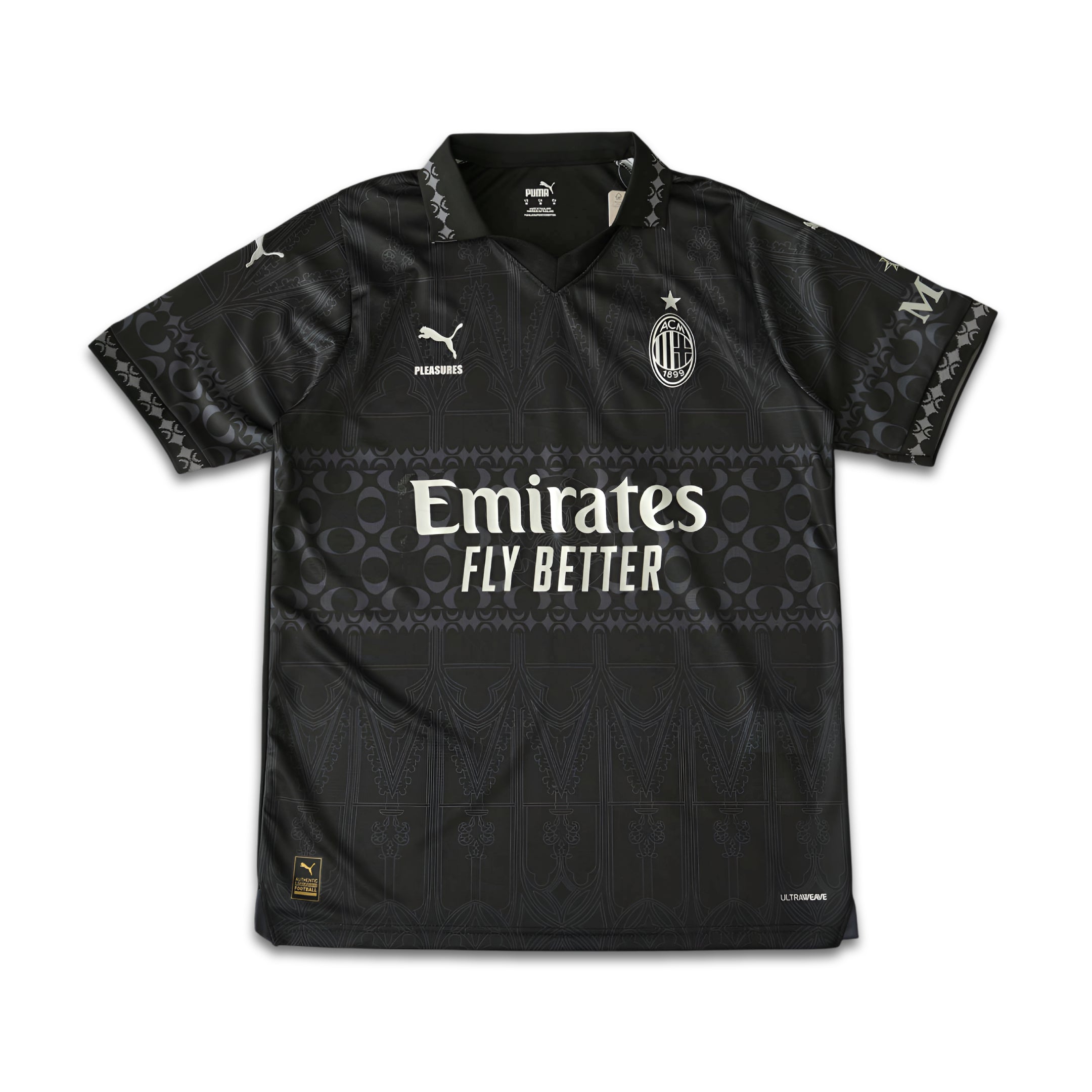 AC MILAN X PLEASURES 2023/24 Black Shirt