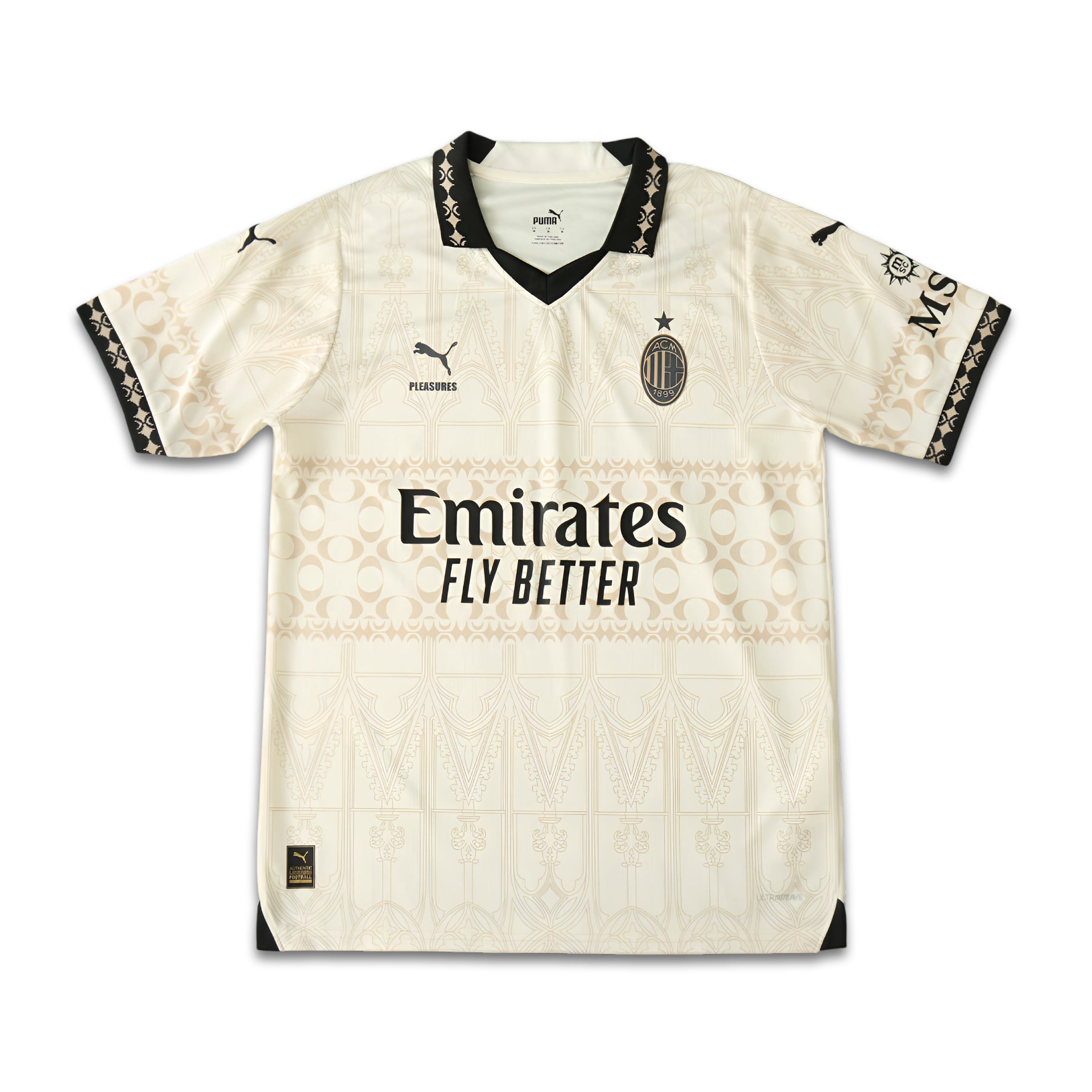 AC MILAN X PLEASURES 2023/24 Cream Shirt