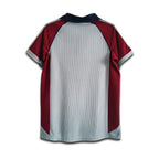 Red and gray bayern munchen jersey on a hanger