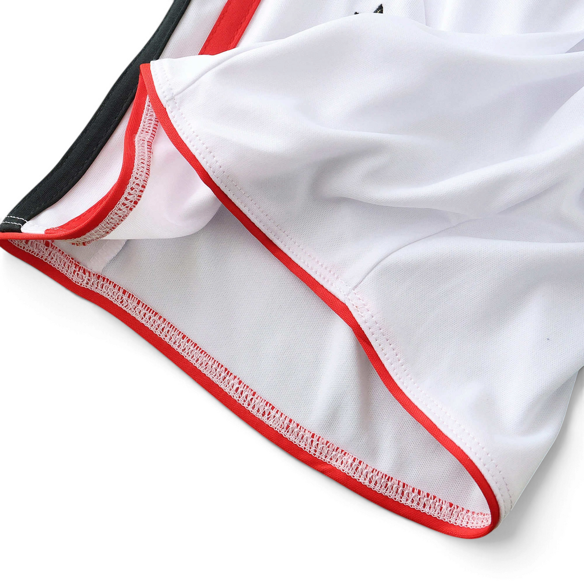 Elite Retro Kits AC Milan 2006/07 away kids kit shorts featuring white fabric with red and black trim details