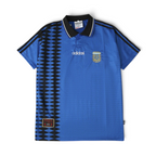 Elite Retro Kits Argentina 1994 away football shirt in blue with black diamond graphic and AFA crest on chest