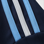 Elite Retro Kits Argentina 2006 away football shirt detail showing dark blue fabric with light blue and white stripes