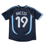 Elite Retro Kits Argentina 2006 away jersey in dark blue with Messi 19 print on the back