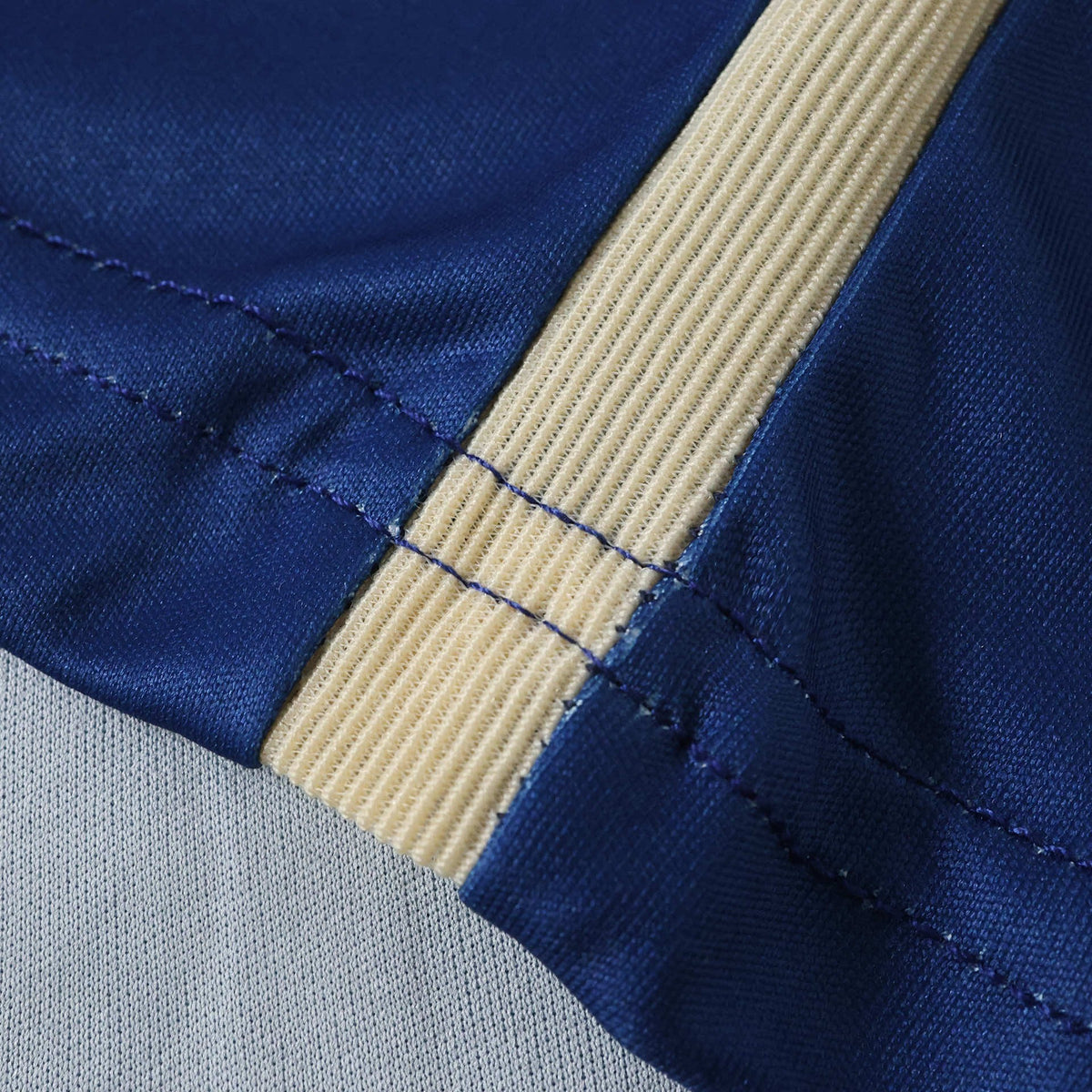 Elite Retro Kits Argentina 2014 away football shirt detail showing dark blue fabric and white shoulder stripe