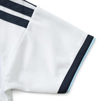 Elite Retro Kits Argentina 2026 kids home kit sleeve featuring white fabric with navy blue and sky blue trim
