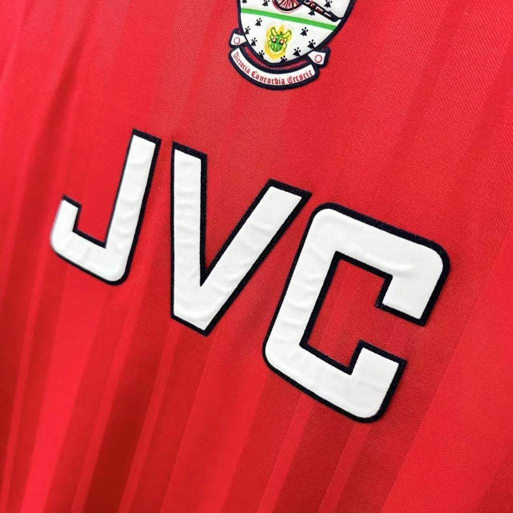 Elite Retro Kits Arsenal 1992-94 home football shirt in red with white JVC sponsor logo and club crest detail