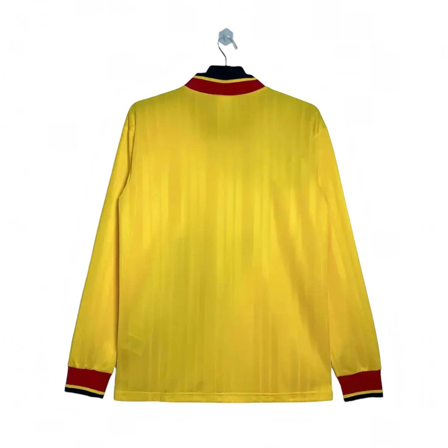 Elite Retro Kits Arsenal 1993/94 long sleeve away football shirt in yellow with red and black collar and cuffs