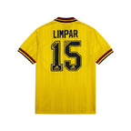 Elite Retro Kits Arsenal 1993/94 away shirt in yellow with Limpar 15 on the back and adidas equipment branding