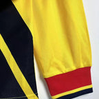 Elite Retro Kits Arsenal 1993/94 long sleeve away shirt in yellow and navy with red and yellow striped cuffs
