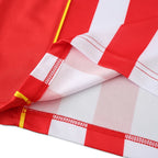 Elite Retro Kits Atletico Madrid 2004 home shirt featuring red and white stripes with yellow trim detail