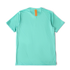 Back view of Elite Retro Kits Barcelona 2010/11 away football shirt in turquoise with Catalan flag neck detail