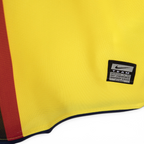 Elite Retro Kits Barcelona 2008/09 away shirt in yellow with a blue and maroon vertical panel and Nike team tag