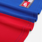 Elite Retro Kits Barcelona 1999 centenary kids football kit featuring blue and maroon half-and-half fabric detail