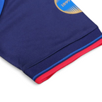 Elite Retro Kits Barcelona 1999/00 centenary kids kit sleeve detail with blue, maroon, and red trim