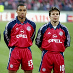 Elite Retro Kits Bayern Munich 1999-01 home shirt in deep red with navy collar and Opel sponsor logo