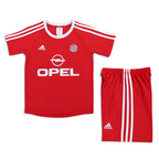 Elite Retro Kits Bayern Munich 2000/01 kids home kit in red with white adidas stripes and Opel sponsor logo