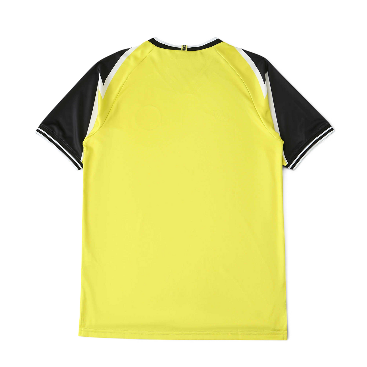 Back view of the Elite Retro Kits Borussia Dortmund 1995/96 home football shirt in vibrant yellow and black.