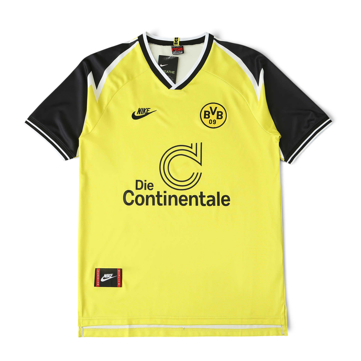 Elite Retro Kits Borussia Dortmund 1995/96 home shirt in iconic yellow and black with Nike branding and sponsor logo