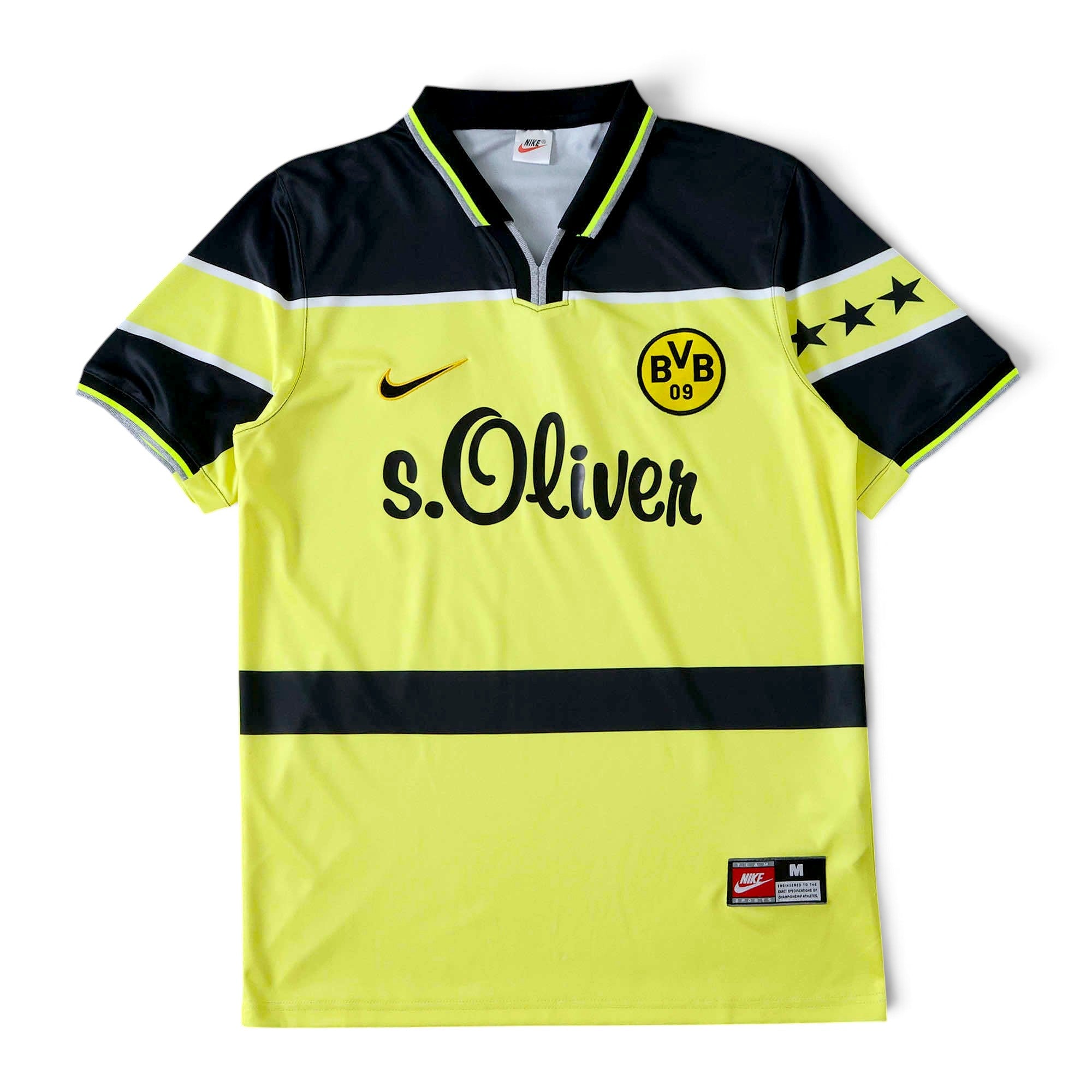 Elite Retro Kits Borussia Dortmund 1997/98 home football shirt in iconic yellow and black with Nike branding