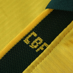 Elite Retro Kits Brazil 1994 home shirt featuring yellow fabric with a green trim and embroidered CBF crest detail