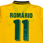 Elite Retro Kits Brazil 1994 home football shirt in yellow with green Romario 11 print on the back