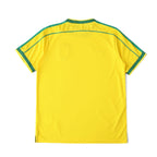 Elite Retro Kits Brazil 1998 World Cup home football shirt in yellow with green trim, back view