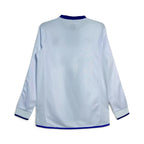 Back view of Elite Retro Kits Chelsea 2003/05 long sleeve away shirt in white with blue trim and Umbro branding.