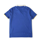 Elite Retro Kits Chelsea 2007/08 UCL Final home football shirt in blue with white collar and yellow trim, back view.