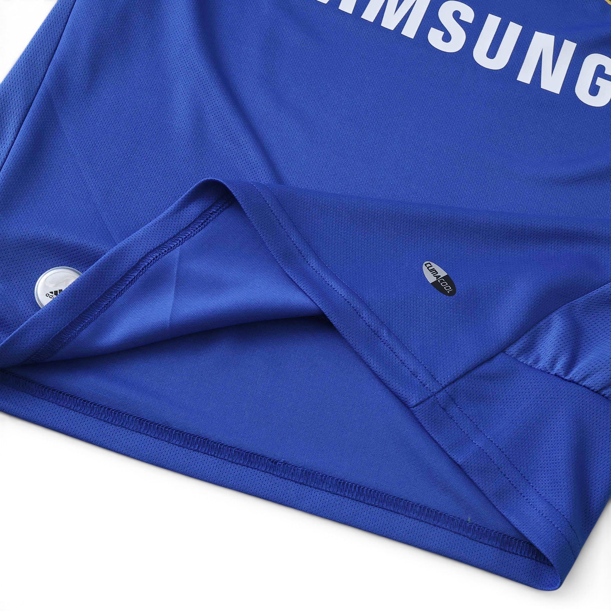 Elite Retro Kits kids Chelsea 2008/09 blue home football jersey with Samsung sponsor and Climacool fabric detail