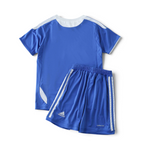 Elite Retro Kits kids Chelsea 2011/12 home football kit in blue with white accents, shirt and matching shorts.