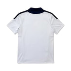Elite Retro Kits Chelsea 2011/12 third football shirt, back view of white jersey with navy blue collar and shoulder trim