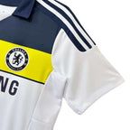 Elite Retro Kits Chelsea 2011/12 third football shirt in white and navy with a yellow chest stripe and collar.