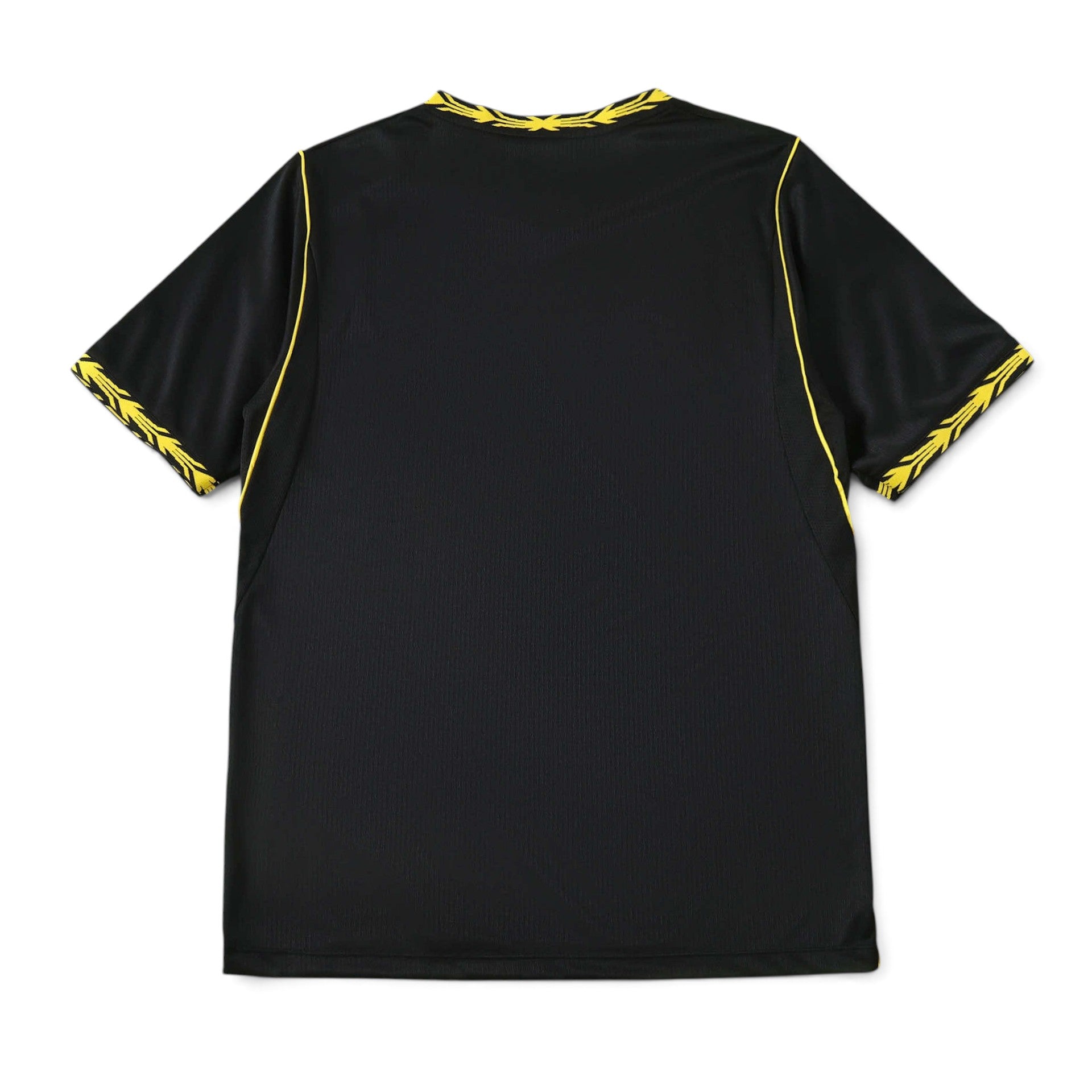 Back view of Elite Retro Kits Chelsea 2026/27 away football shirt in black with yellow gold trim and sleeve details.