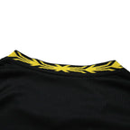 Elite Retro Kits Chelsea 2026/27 away shirt collar detail in black with yellow Midwest Gold patterned trim