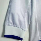 Elite Retro Kits Chelsea 2003/05 away shirt long sleeve cuff detail in white mesh fabric with blue trim