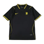 Elite Retro Kits Chelsea 2026/27 away football shirt in black with Midwest Gold accents and Nike branding.