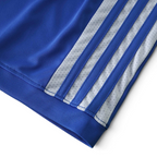 Elite Retro Kits Chelsea 2011/12 kids home kit sleeve detail featuring blue fabric and white mesh three-stripe design
