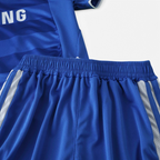 Elite Retro Kits kids Chelsea 2011/12 home football kit featuring a blue jersey with tonal bands and matching shorts.