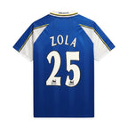 Elite Retro Kits Chelsea 1997-99 home football shirt featuring Zola 25 on the back in classic blue and white design.