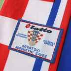 Elite Retro Kits Croatia 1998 away football shirt featuring the Lotto logo and Croatian Football Federation crest patch