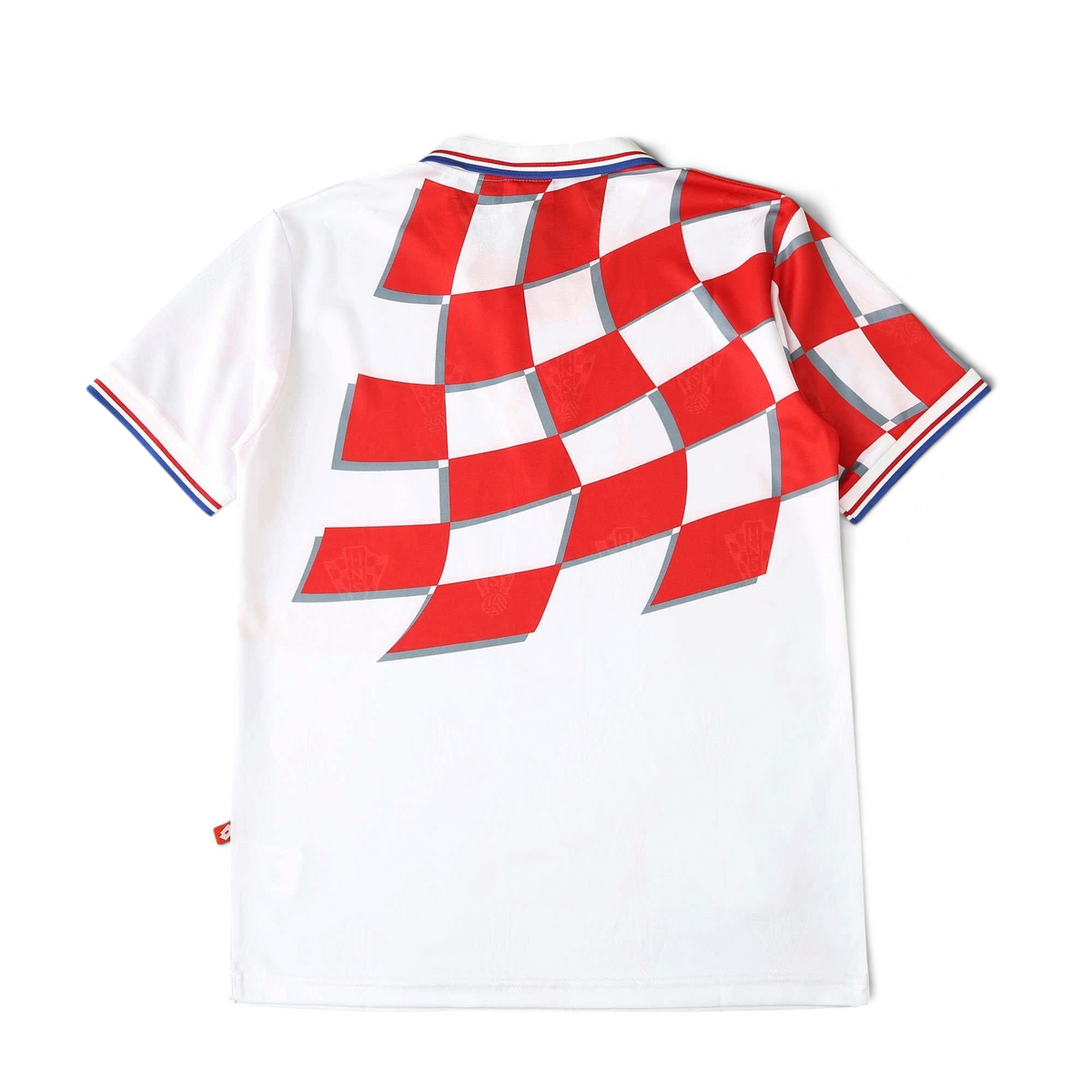 Elite Retro Kits Croatia 1998 home football shirt featuring iconic red and white checkerboard pattern on white fabric